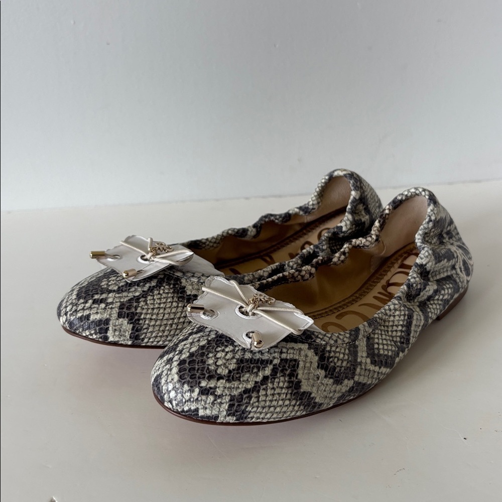 Sam Edelman Snakeskin Ballet Flats Size 5 NWT Classic Business Casual